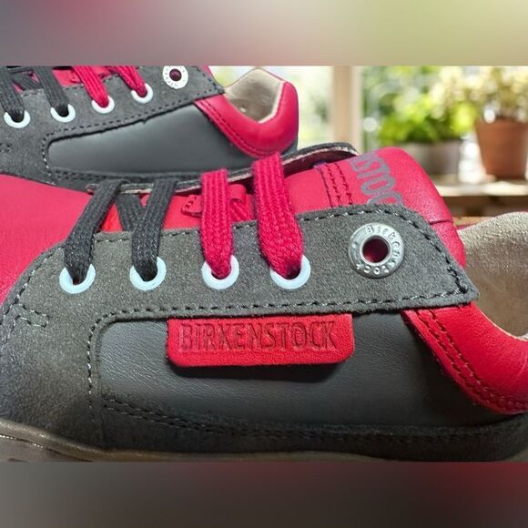 BIRKENSTOCK Kids Astee Leather Supportive ColorBlock Sneaker Shoes Regular Fit - Picture 13 of 15